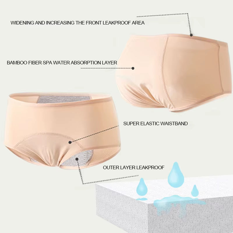 3Pcs Leak Proof Menstrual Panties Physiological Pants Women Underwear Period Comfortable Waterproof Briefs