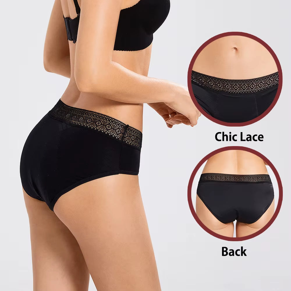 4 Layer Menstrual Panties for Women Period Panties Absorbent Panties for Period Leakproof Period Underwear Culotte Menstruelle