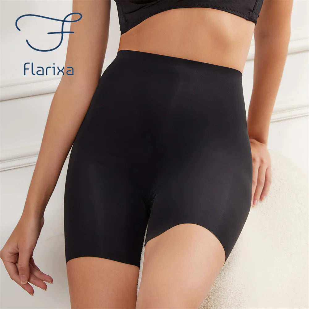 Seamless High Waist Shorts Panties for Women Tummy Control Hip Lift Ice Silk Safety Pants Underwear Boyshorts Boxer