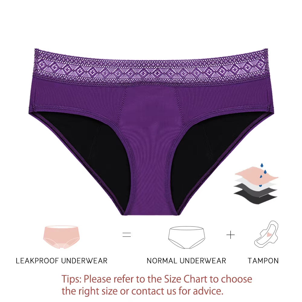 4 Layer Menstrual Panties for Women Period Panties Absorbent Panties for Period Leakproof Period Underwear Culotte Menstruelle