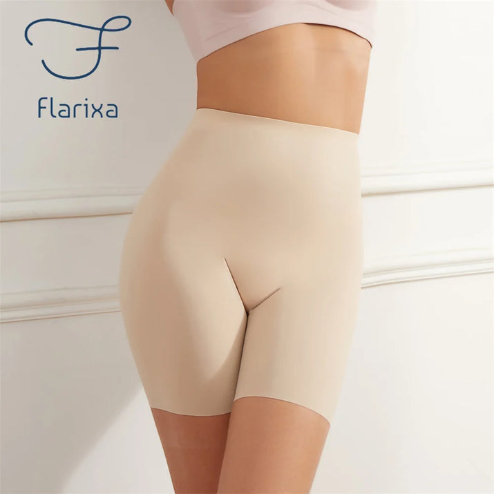 Seamless High Waist Shorts Panties for Women Tummy Control Hip Lift Ice Silk Safety Pants Underwear Boyshorts Boxer
