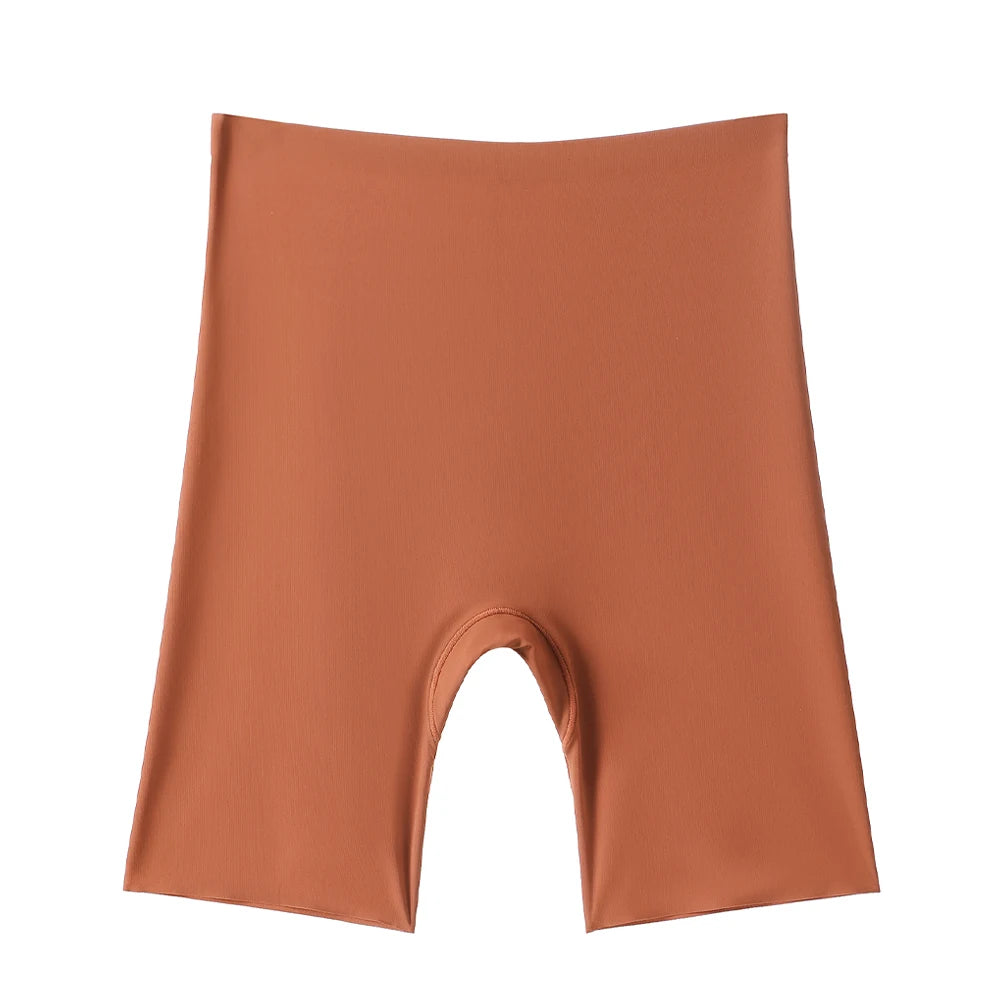 Seamless High Waist Shorts Panties for Women Tummy Control Hip Lift Ice Silk Safety Pants Underwear Boyshorts Boxer