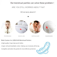 3Pcs Leak Proof Menstrual Panties Physiological Pants Women Underwear Period Comfortable Waterproof Briefs