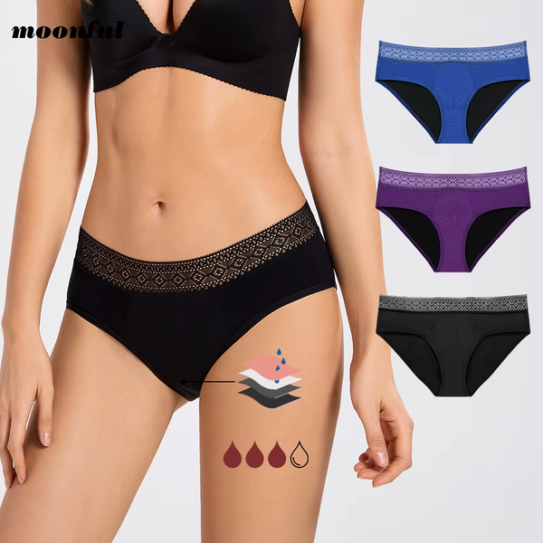 4 Layer Menstrual Panties for Women Period Panties Absorbent Panties for Period Leakproof Period Underwear Culotte Menstruelle