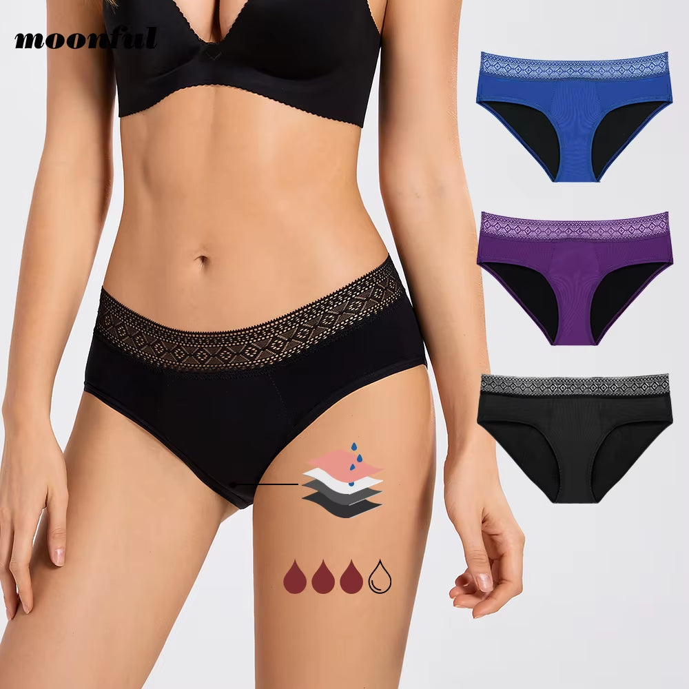 4 Layer Menstrual Panties for Women Period Panties Absorbent Panties for Period Leakproof Period Underwear Culotte Menstruelle