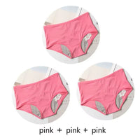 3Pcs Leak Proof Menstrual Panties Physiological Pants Women Underwear Period Comfortable Waterproof Briefs