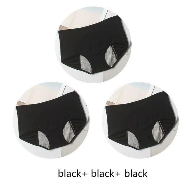 3Pcs Leak Proof Menstrual Panties Physiological Pants Women Underwear Period Comfortable Waterproof Briefs