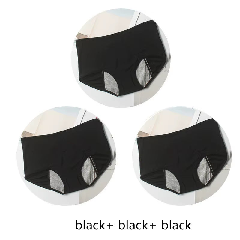 3Pcs Leak Proof Menstrual Panties Physiological Pants Women Underwear Period Comfortable Waterproof Briefs