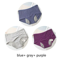 3Pcs Leak Proof Menstrual Panties Physiological Pants Women Underwear Period Comfortable Waterproof Briefs