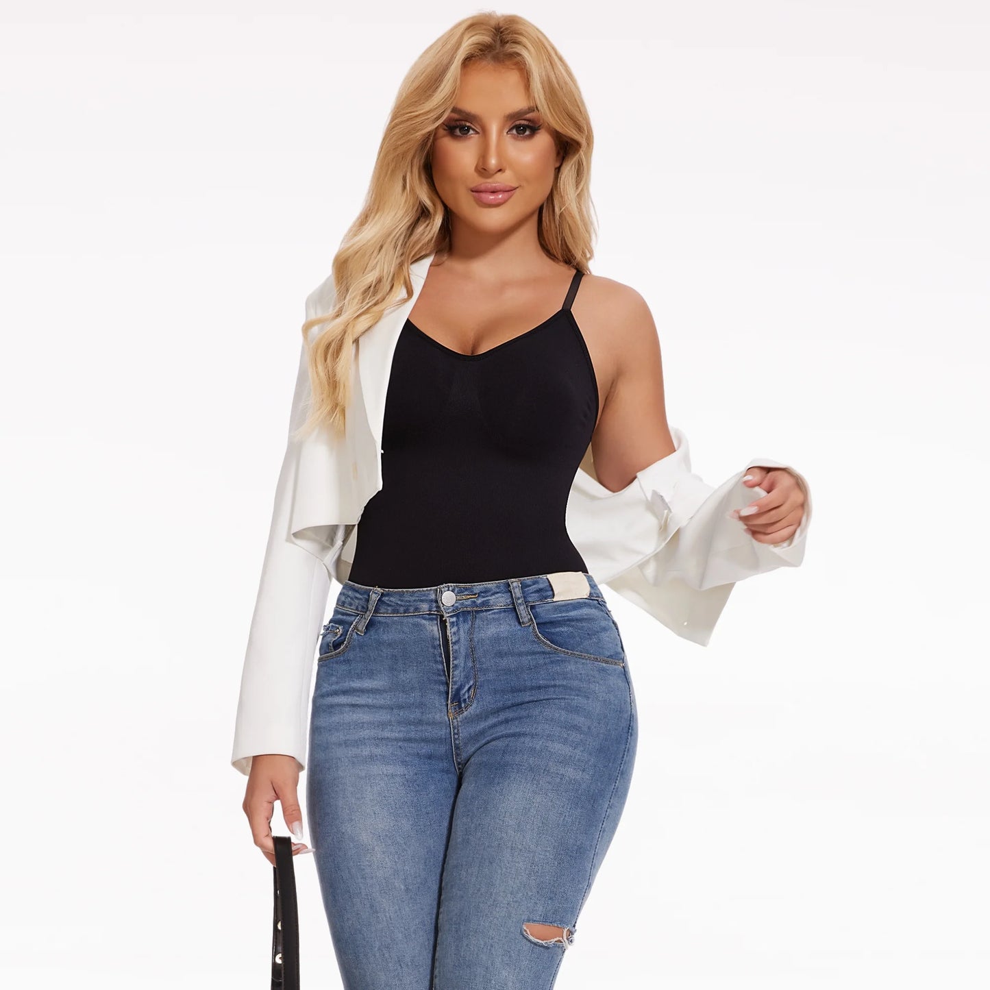 Women'S Shapewear Bodysuit Tummy Control Body Shaper Seamless Sculpting Snatched Waist Body Suit